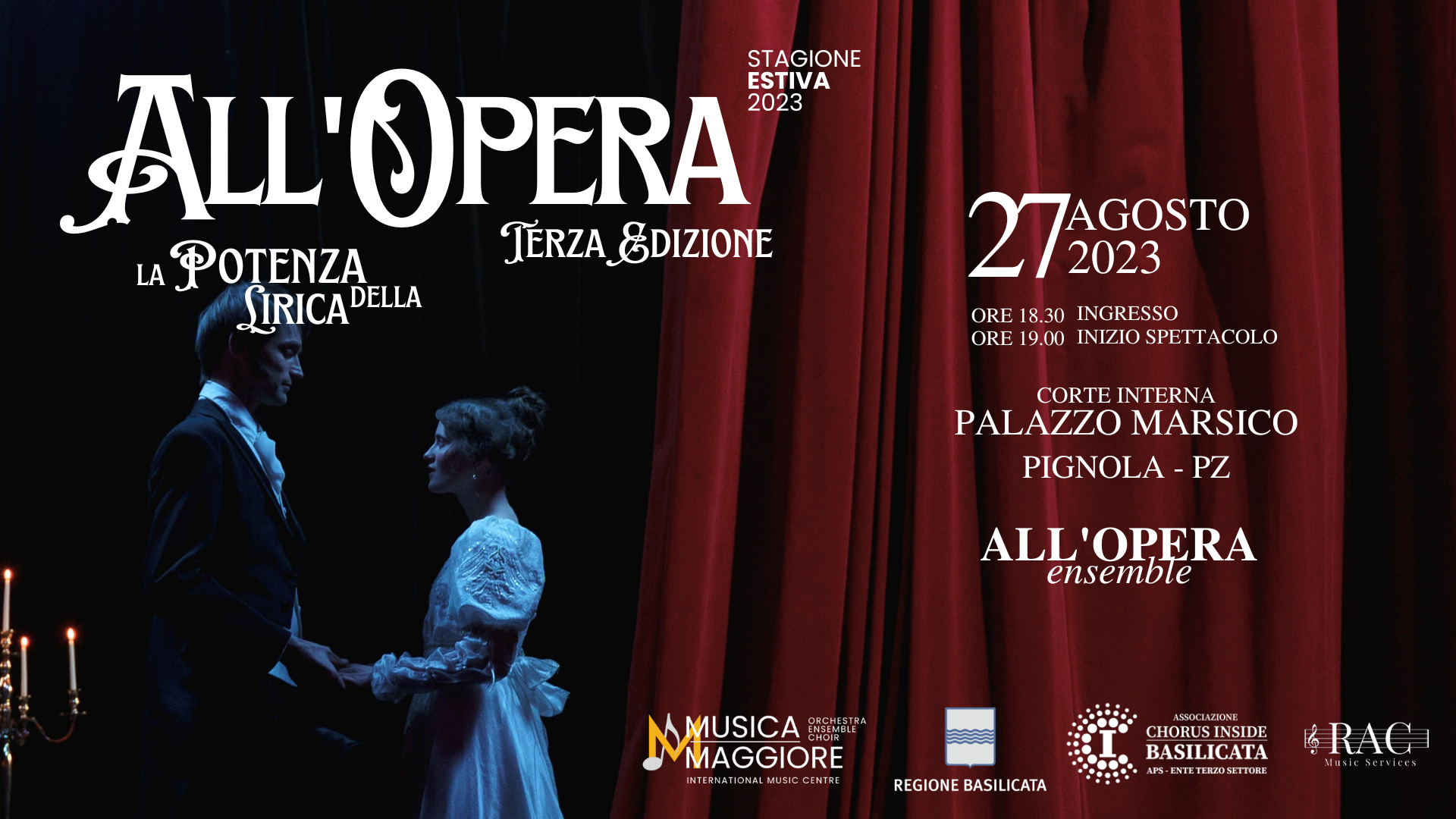 ALL’OPERA ENSEMBLE – 27 agosto 2023 – Pignola