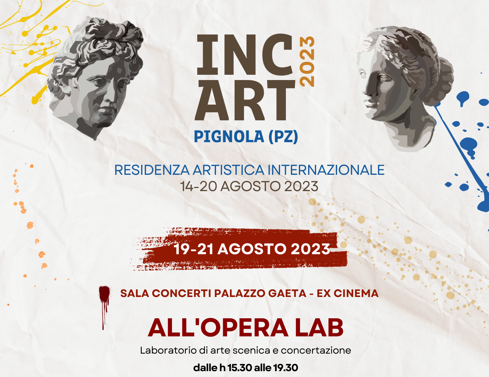 ALL’OPERA LAB – Laboratorio di arte scenica e concertazione – 19 e 21 Agosto 2023