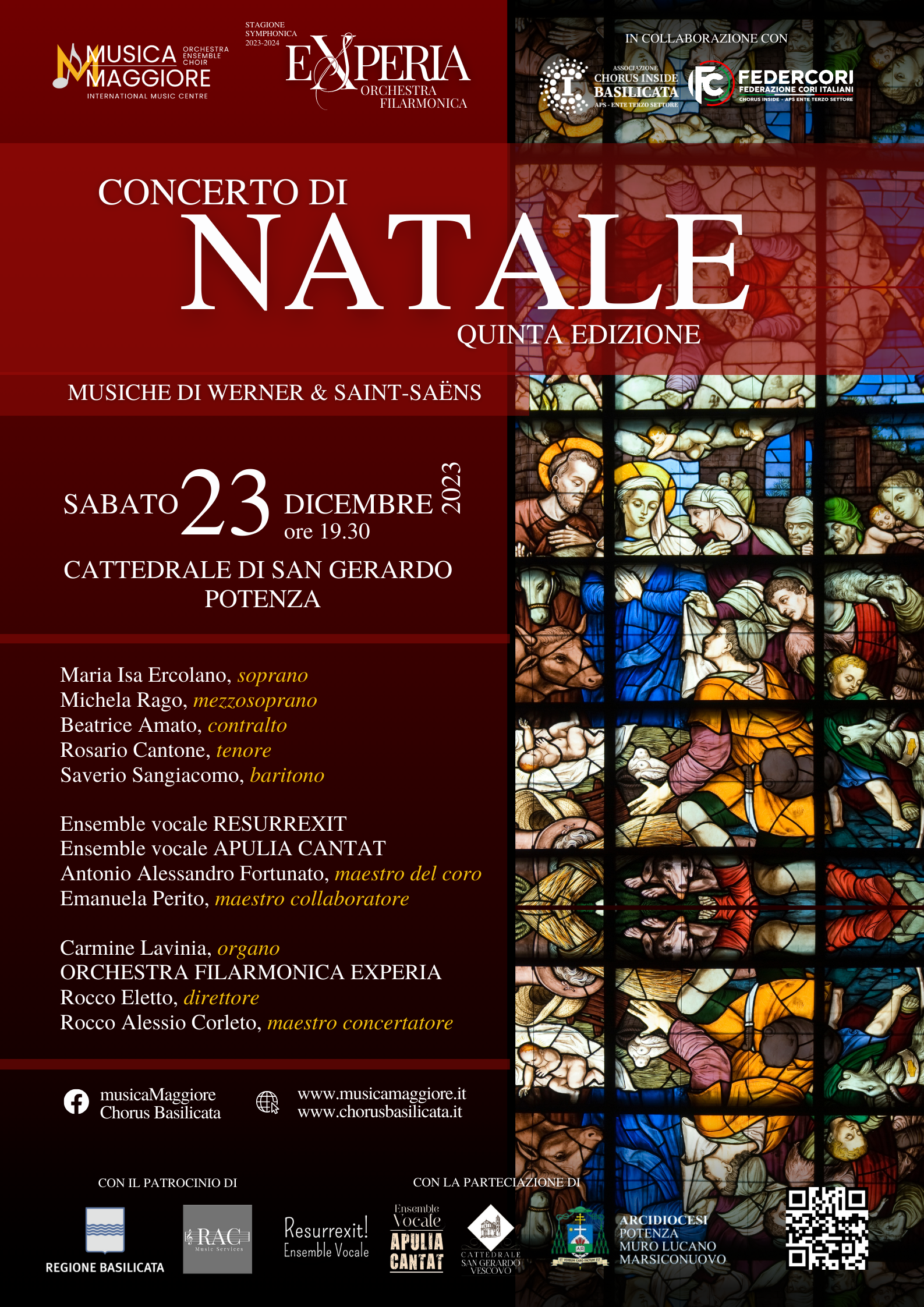 Concerto di Natale della Cattedrale di Potenza – V Edizione 23 Dicembre 2023
