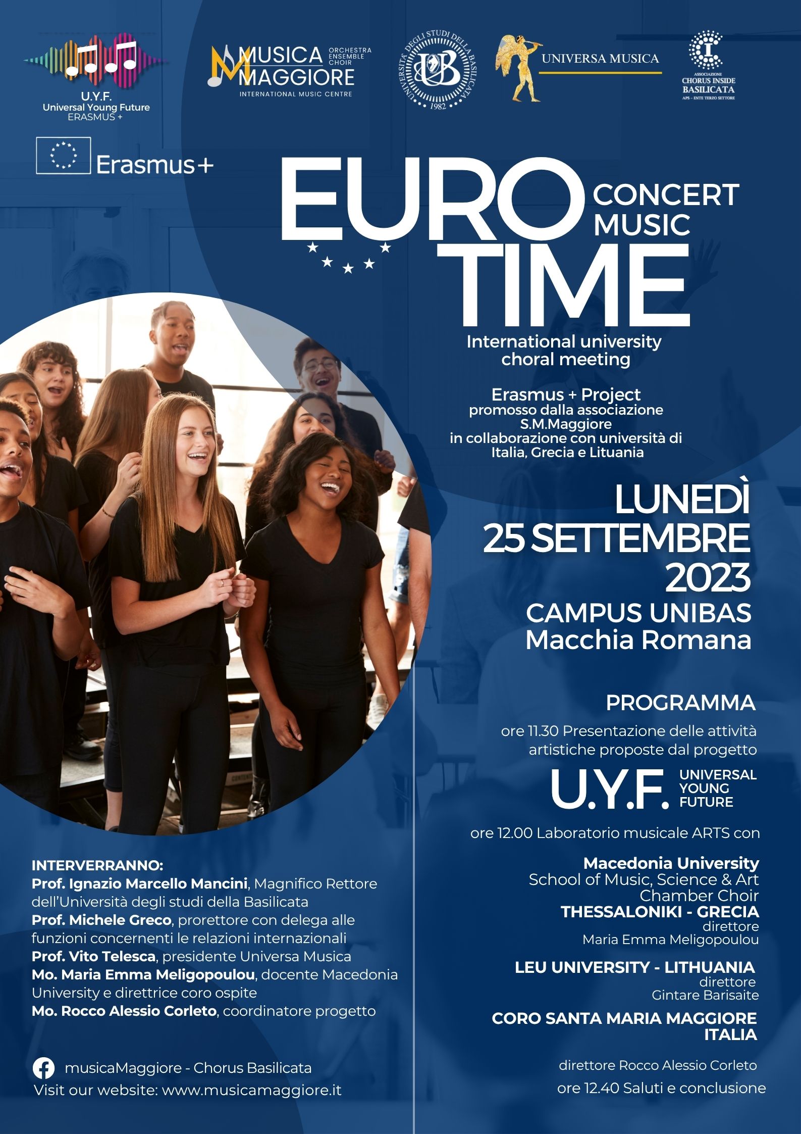 EURO CONCERT MUSIC TIME – 25 Settembre 2023 UNIBAS
