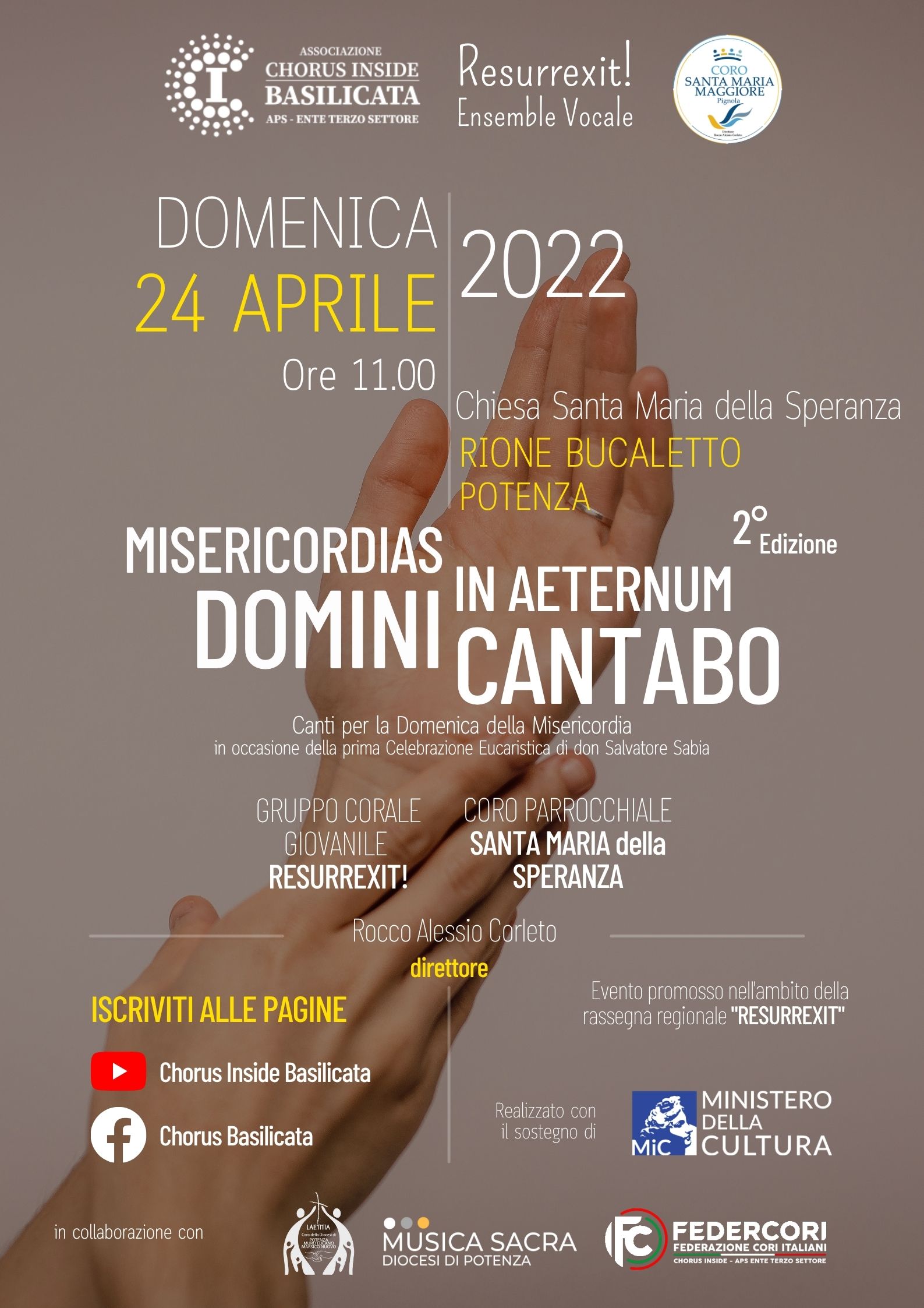 MISERICORDIAS DOMINI IN AETERNUM CANTABO 2ª Edizione, 24/04/2022 Potenza