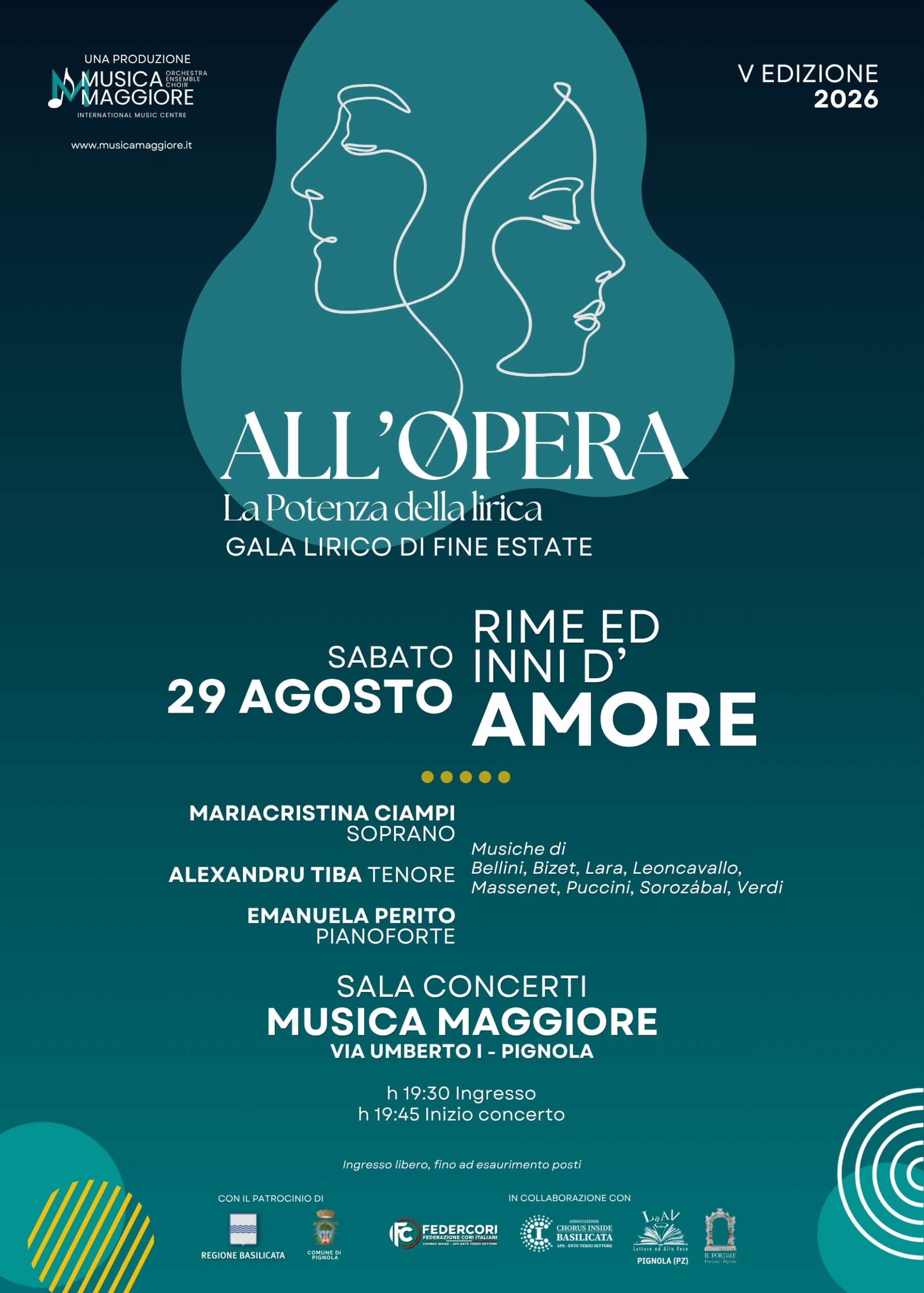 Rime ed Inni d’Amore – 29 Agosto 2026 ALL’OPERA